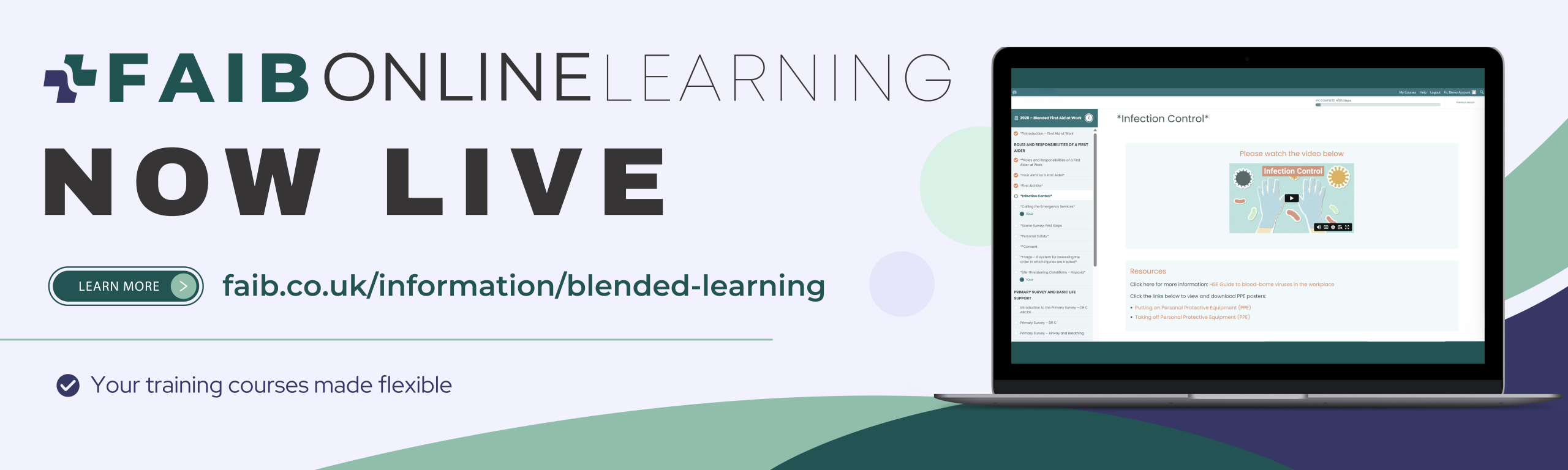 FAIB Online Learning now live - blended first aid courses